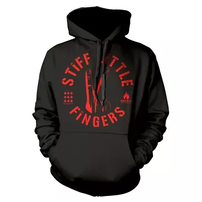 Buy STIFF LITTLE FINGERS - DIGITS BLACK Hooded Sweatshirt Small • 18.11£