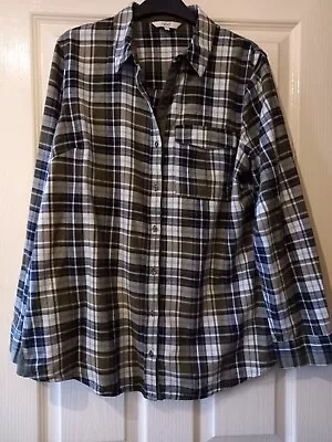 Buy Next Olive Green Checked Shirt Size 16 • 2.99£