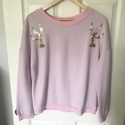 Buy Disney Parks Women’s M Pink Lumiere Sweatshirt Beauty & The Beast Medium • 33.73£