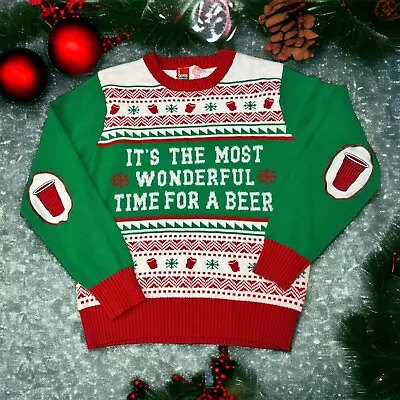 Buy Spencers Ugly Christmas Sweater Most Wonderful Time For Beer Size L Beer Lover • 21.73£
