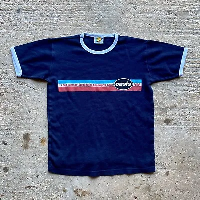 Buy Vintage Oasis 1996 Tour T-shirt - Ringer Small Knebworth • 69.99£