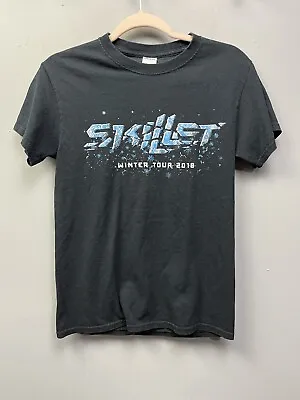 Buy Skillet Winter Tour 2018 Concert Tour Black Adult Size T-Shirt Band Shirt • 4.46£