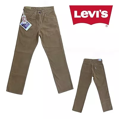 Buy LEVIS VINTAGE Unisex 26 1970's Corduroy Pants Slim Straight Leg Mens Womens NWT • 165.36£