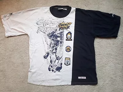 Buy JOHNNY BLAZE Ghost Rider Vintage Marvel T Shirt XL Method Man Wu Tang Clan LP 90 • 154.80£