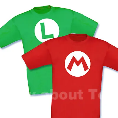 Buy The Mario Brothers T Shirt MARIO AND LUIGI Kids Fancy Dress Nintendo Charactors • 10.99£