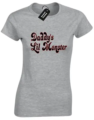 Buy Daddy's Lil Monster Ladies T Shirt Fancy Dress Harley Halloween Quinn Squad • 7.99£