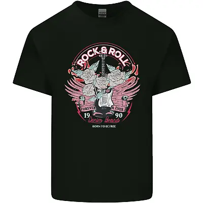 Buy Rock N Roll Born To Be Free Guitar Wings Mens Cotton T-Shirt Tee Top • 8.75£