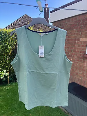 Buy BODEN Double Layer Front Vest Top Size 22 Pale Green W0159 B9A • 14.95£