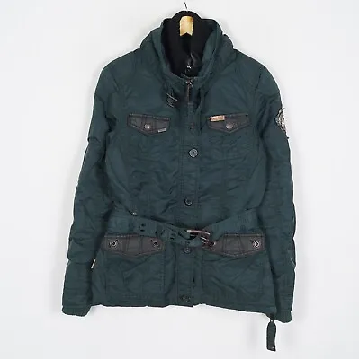 Buy KHUJO MAGDA Women's Jacket Size L Nylon Full Zip Pockets Insulated Green S11678 • 34.95£
