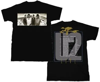 Buy Officially Licensed U2 Joshua Tree European Tour 1987 Mens Black T Shirt U2 Tee • 17.95£