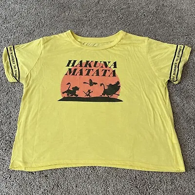 Buy The Lion King T Shirt Kids XXL 19 Hakuna Matata No Worries Yellow • 5.62£