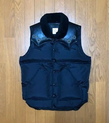 Buy ROCKY MOUNTAIN × HTC Leather Studs Christie Down Vest Jacket Men 38 From Japan • 441.50£