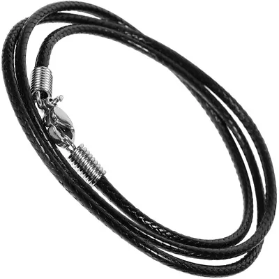 Buy Mens Jewelry Cord Necklaces With Clasp Photo Prop Bracelet Black Crystal • 4.19£