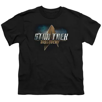 Buy Star Trek Discovery Discovery Logo Kids Youth T Shirt Licensed Sci Fi TV Black • 13.77£