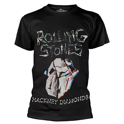 Buy The Rolling Stones Hackney Diamonds Faded Logo Black T-Shirt  NEW OFFICIAL • 16.39£