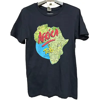Buy Vtg Africa Toto Band Tee Womens Small Black Rock Band Tour Concert Made In USA • 21.49£