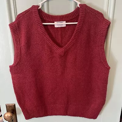 Buy Old Navy Women’s Red  V-neck  Sweater Vest Size L Tall • 4.86£