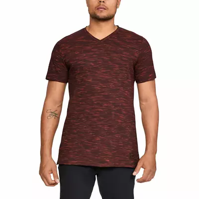Buy Under Armour Men's T-Shirt (Size M) Red Sportstyle Core V-Neck T-Shirt - New • 14.99£