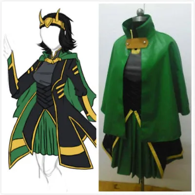 Buy Movie Thor The Avengers Cosplay Costume Women's Loki Costume!COS • 82.80£