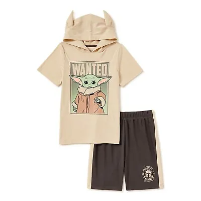 Buy Boys Baby Yoda Costume Hoodie T Shirt Shorts Set Outfit Grogu Star Wars Sz 5 6 S • 19.94£
