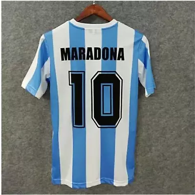 Buy Retro Argentina T-Shirts 1986 Home Shirt &&MARADONA#10&& Retro Shirts Tops Shirt • 26.99£