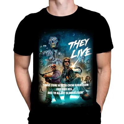 Buy THEY LIVE BUBBLEGUM  -  T-Shirt - Sizes S - 5XL - Horror Movie / John Carpenter • 22.95£