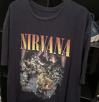 Buy Official Nirvana Unplugged In New York Unisex 100% Cotton T-Shirt, Large • 14.95£