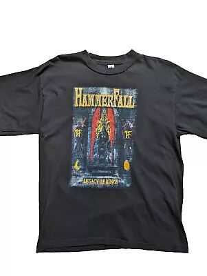Buy Hammerfall T Shirt L Legacy Of Kings Album Band Metal Festival Black Double Side • 22.99£