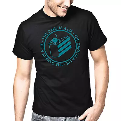 Buy The Cake Is A Lie Portal Glados Geek Gamer Nerd Patter Gift Funny T-Shirt • 15£