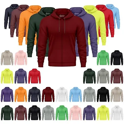 Buy Mens Hoodies Zip Up Long Sleeve , Fleece Hooded Sweatshirt For Men With Pockets • 15.14£