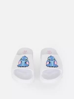 Buy Disney Primark Lilo And Stitch White Size 3 Moulded Pool Slides Girls Slippers • 11.99£