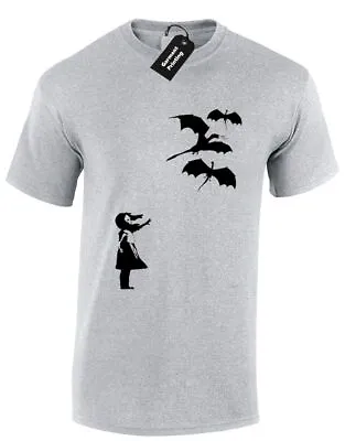 Buy Dragon Banksy Mens T Shirt Cool Funny Game Of Tyrion Daenerys Thrones Jon Snow • 7.99£