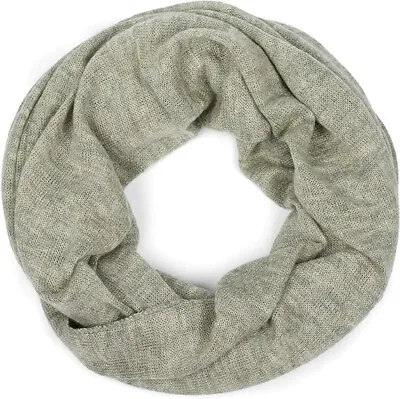Buy Soft Fine Knitted Loop Scarf In Noble Melange Optic, Tubular Scarf, Fine Knitted • 8.99£