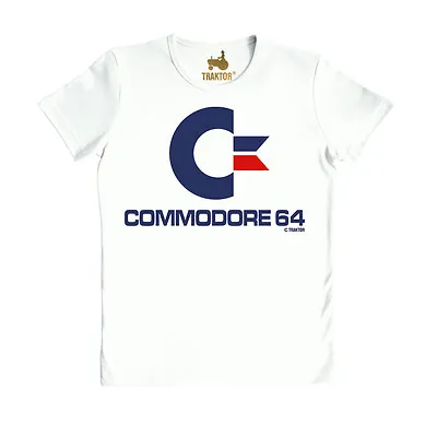 Buy TRAKTOR® - Nerd - Computer - Commodore 64 - C64 - Logo - Slimfit T-Shirt Print  • 22.74£