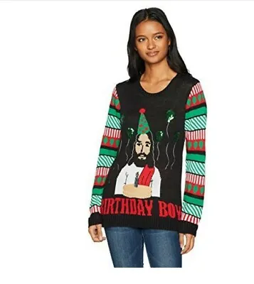 Buy Derek Heart Women Christmas Birthday Boy Sweater Black Size S 5126 • 12.06£