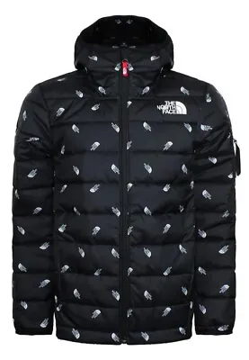 Buy The North Face All Over Print Jacket Black/White Hooded Padded Girls/Boys Coat • 68.90£