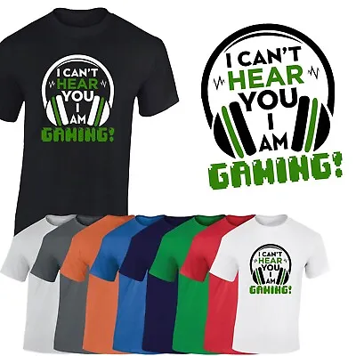 Buy I Can't Hear You Men's T-Shirt Gaming Xbox PS Cool Top Birthday Gift Gamer Top • 11.99£