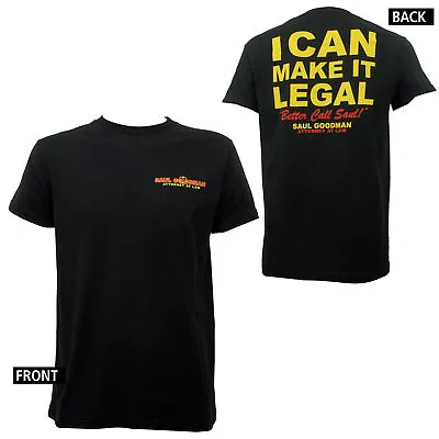 Buy New Licensed Better Call Saul Goodman I Can Make It Legal 2-Sided T-Shirt S-2XL • 14.13£