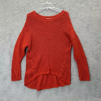 Buy Christopher & Banks Sweater Womens Size Large Orange Knit Pullover Long Sleeve • 20.16£