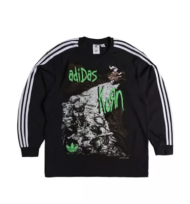 Buy Adidas X Korn Long Sleeve Top Tee Shirt - Medium - Black Green - IW7523- Inhand • 105£