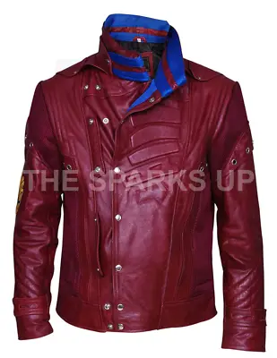Buy Guardians Of The Galaxy Chris Pratt Star Lord Costume Leather Jacket • 129.99£