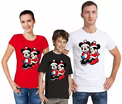 Buy Mickey & Minnie Mouse Christmas T-Shirt Santa Costume Xmas Gift Tee Top Disney • 7.99£