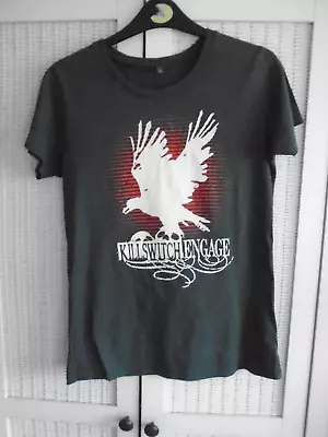 Buy SIZE MEDIUM Approx 10-12 WOMENS GREY KILLSWITCH ENGAGE T-SHIRT TOP • 5.99£
