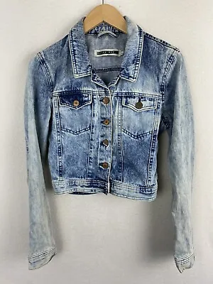 Buy Vintage Noisy May Brand Blue Womens Button Down Denim Jacket White Wash M • 30.30£