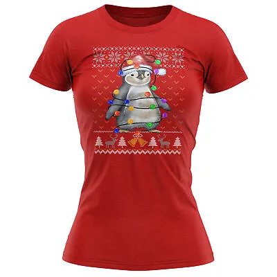 Buy Penguin Christmas Fairisle T Shirt For Women Shirt Wildlife Animal Her Wild A... • 14.99£