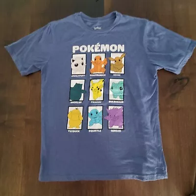 Buy Pokemon 9 Character Boys  T-Shirt Size XL 14/16 Blue • 4.73£