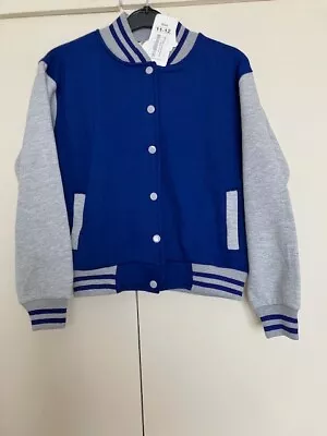 Buy Kids Boys Girls Baseball Jacket Varsity Plain Style School Jacket Top 11-12Years • 9£