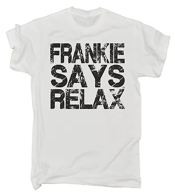 Buy Frankie Says Relax Distressed Logo MENS T Shirt Christmas Retro Fancy Dress 80s • 12.95£