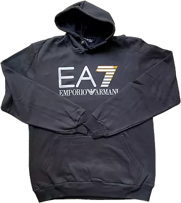 Buy Emporio Armani EA7 Hooded Sweatshirt With Over Sized Chest Logo For Men • 25.49£