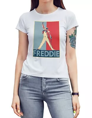 Buy Freddie Mercury Women's T-Shirt Music Queen Gay Icon Pride  T Shirt Gift Tee Top • 7.99£